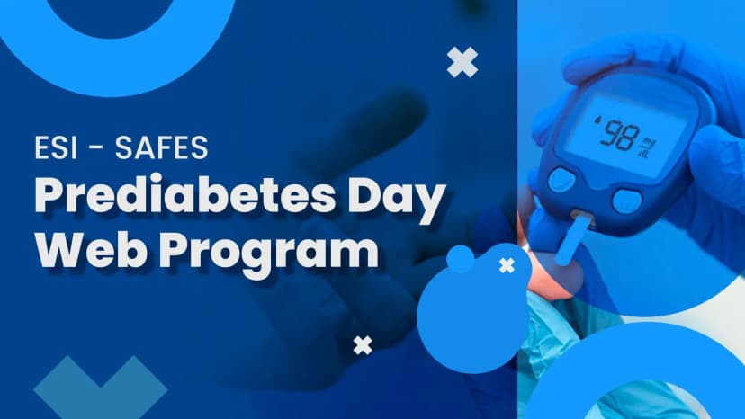 ESI Prediabetes Day Series 2 Theme Management of diabetes