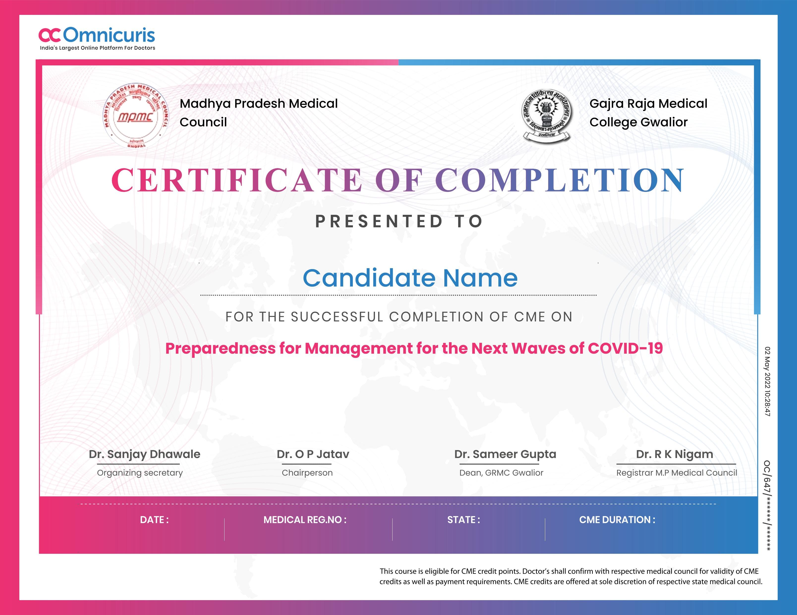 Certificate Preview