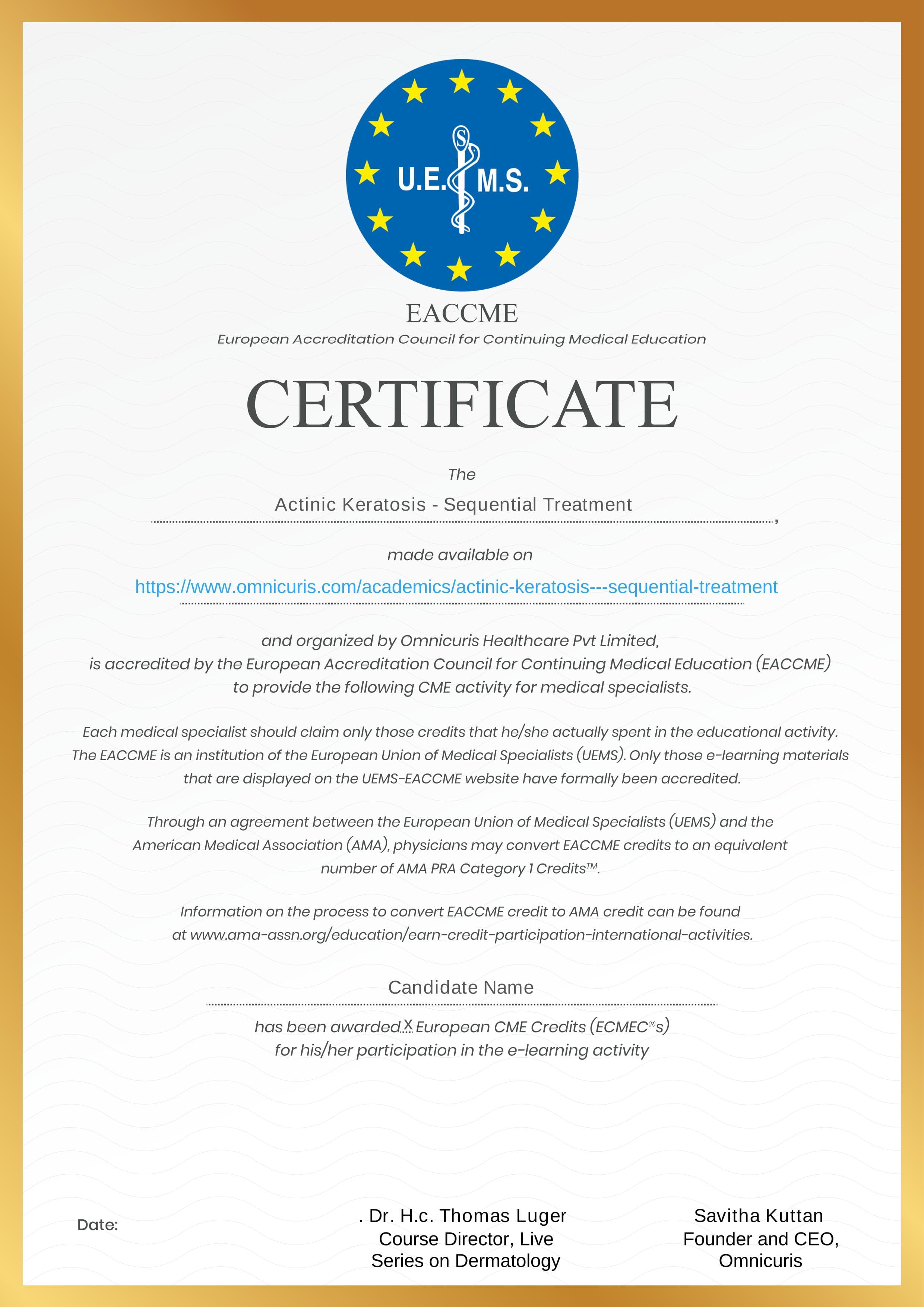 Certificate Preview
