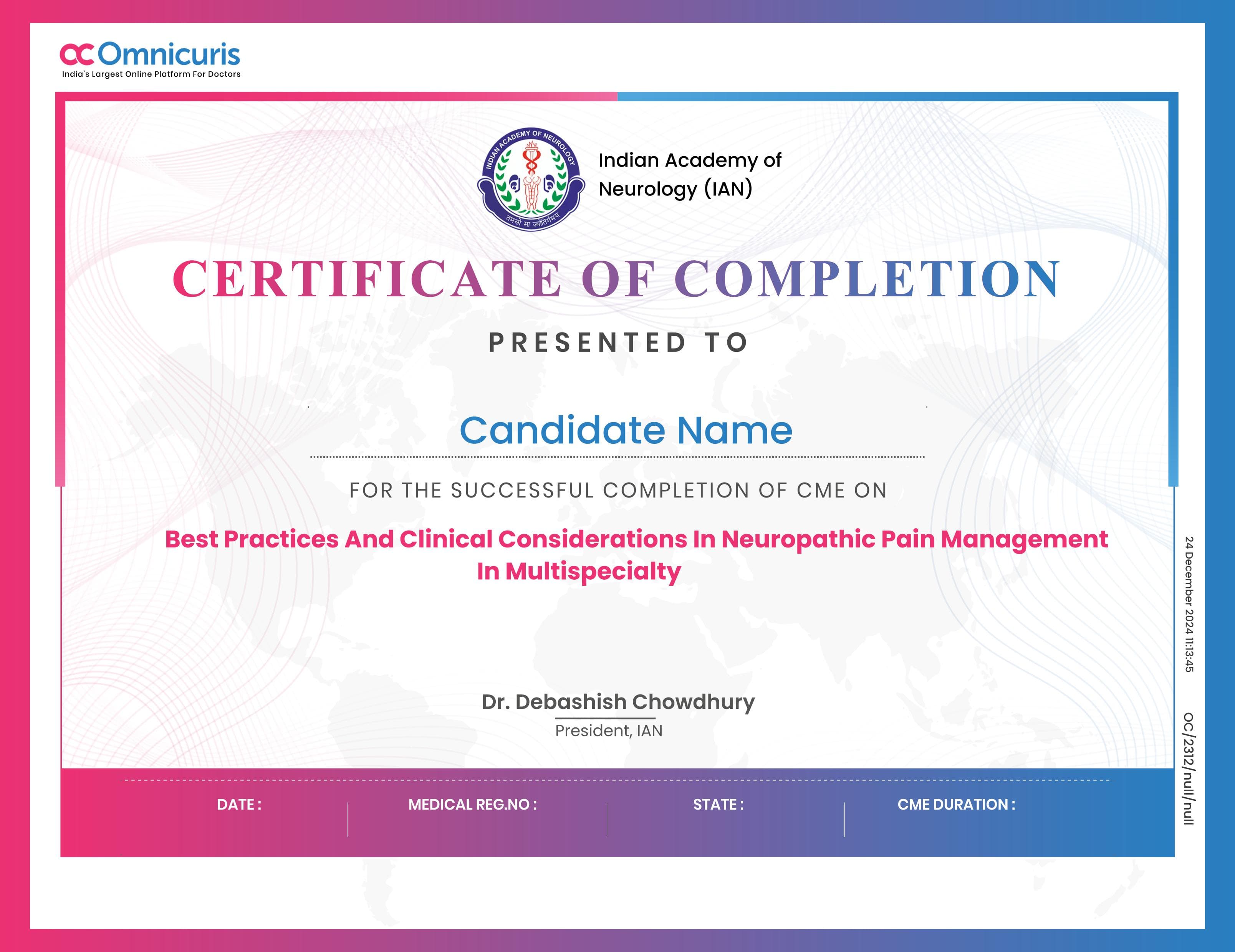 Certificate Preview