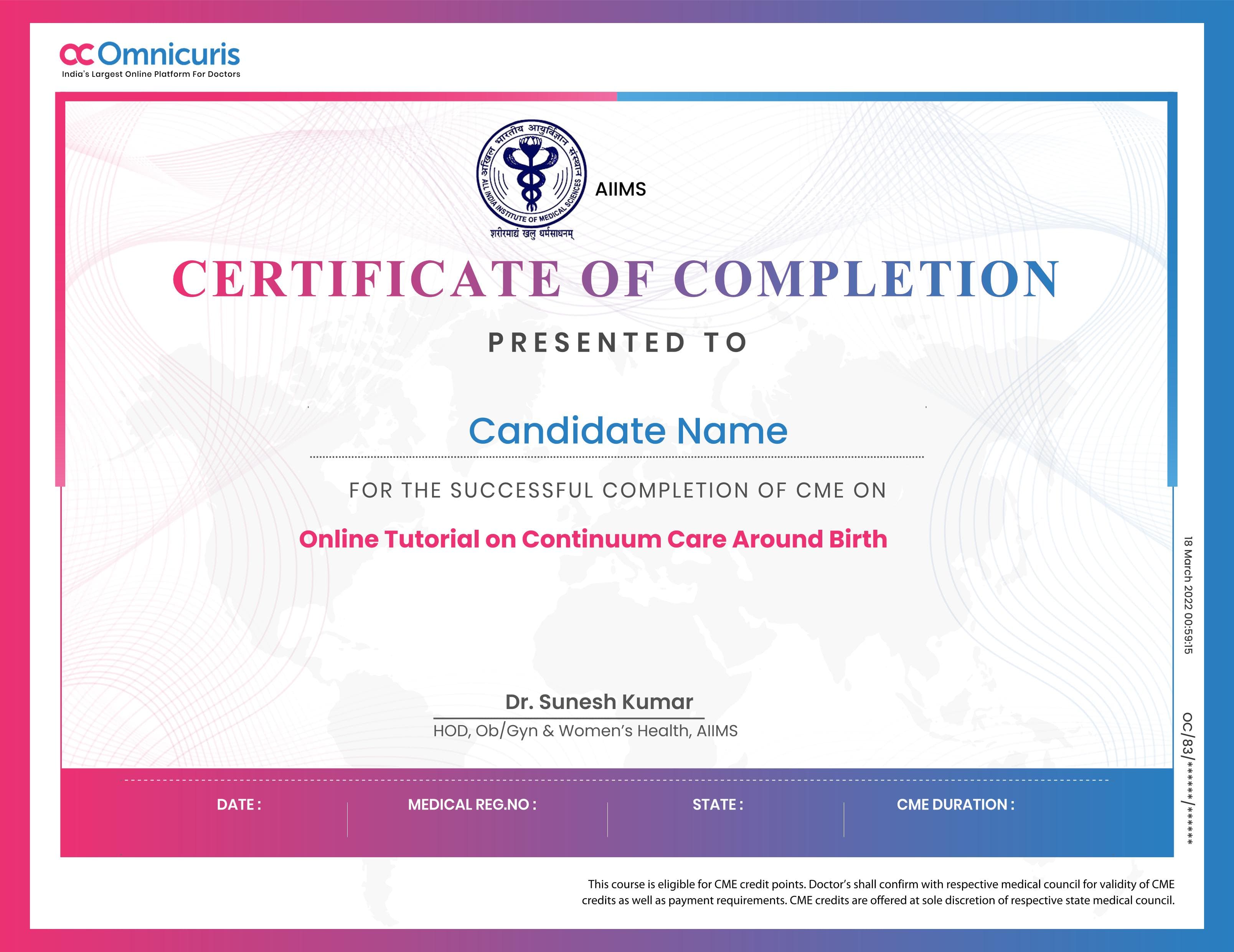 Certificate Preview
