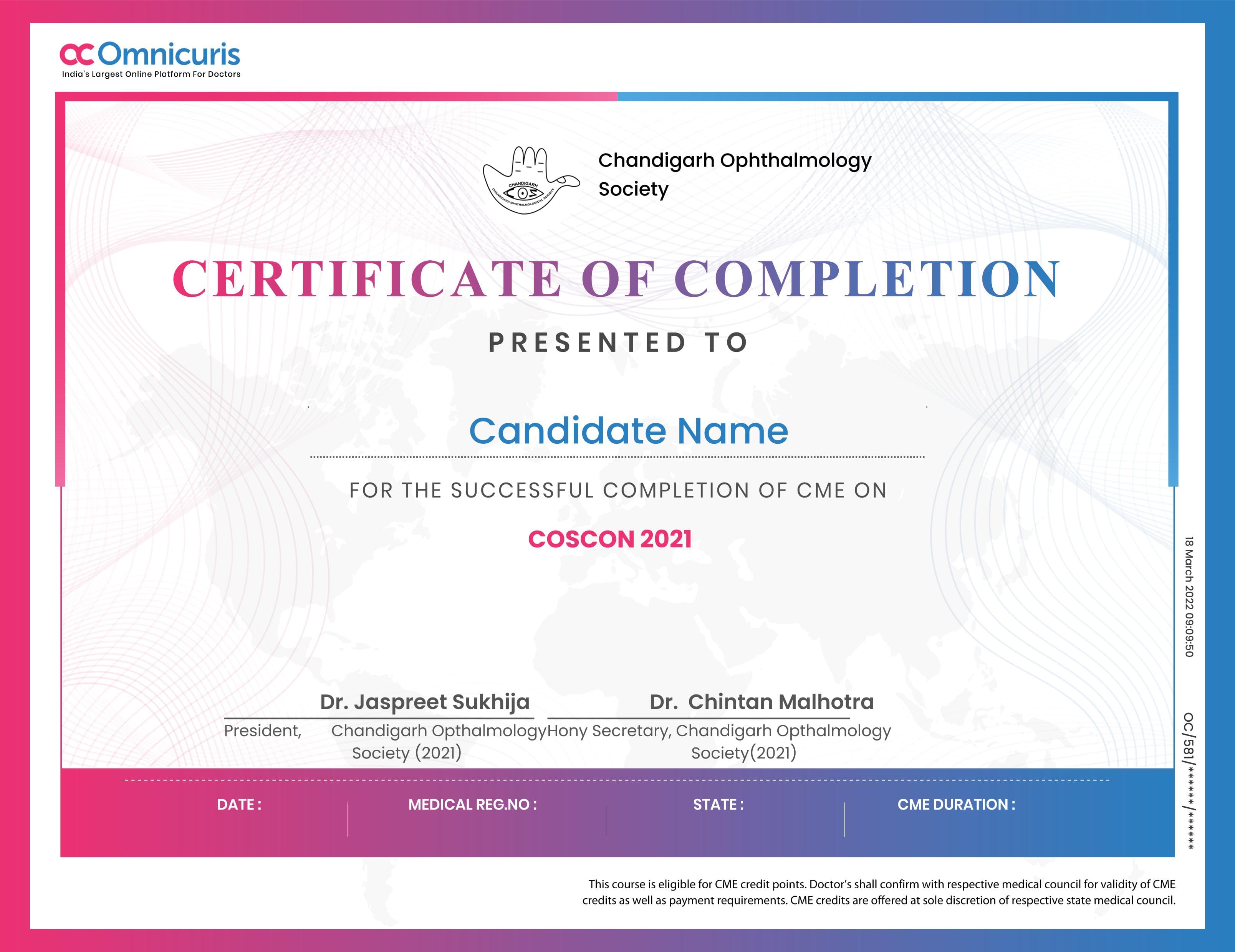 Certificate Preview