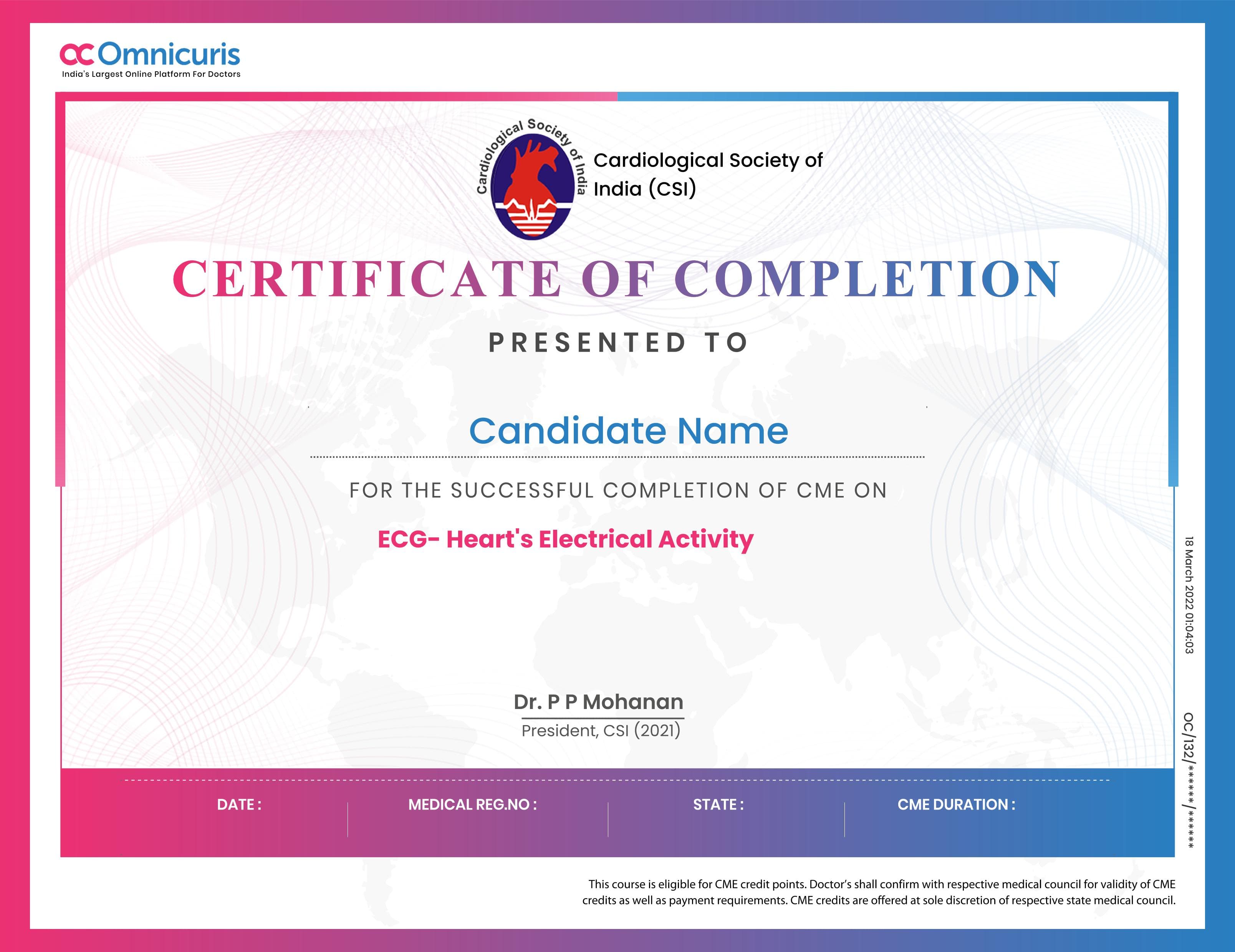 Certificate Preview