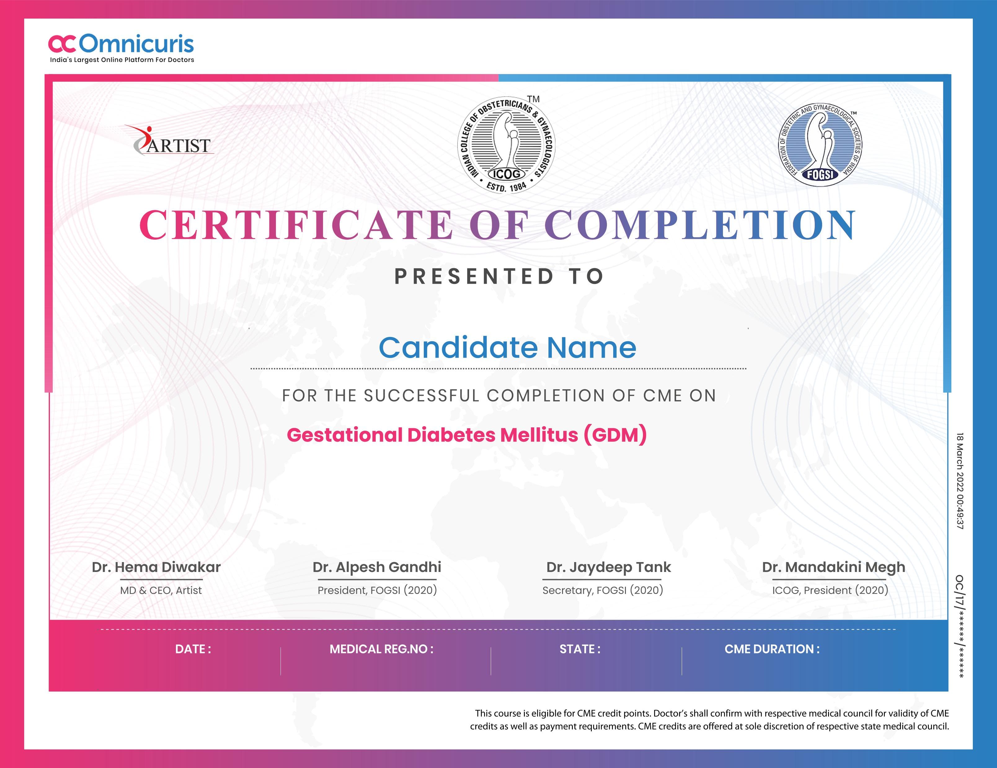 Certificate Preview
