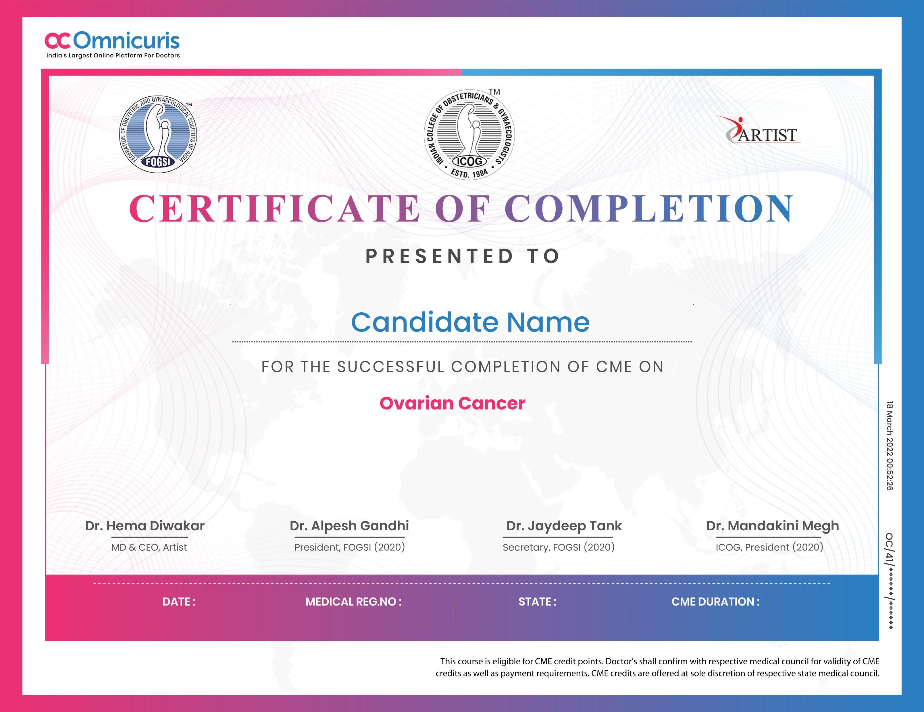 Certificate Preview