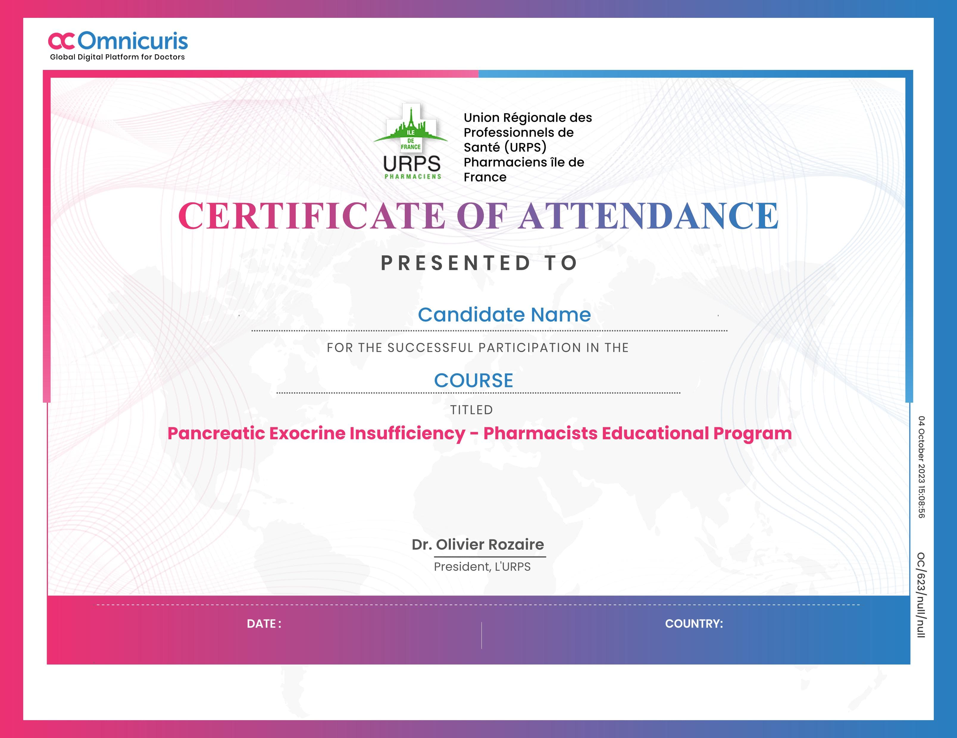 Certificate Preview