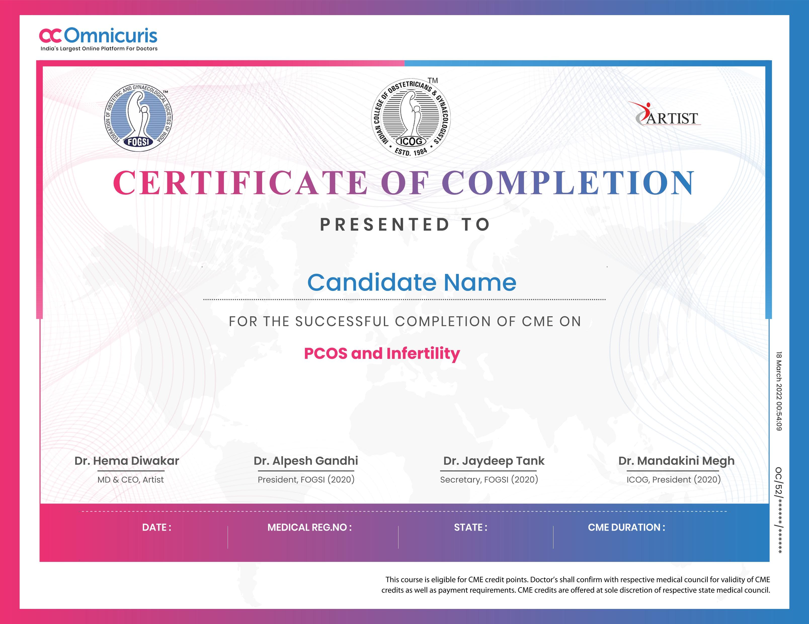 Certificate Preview