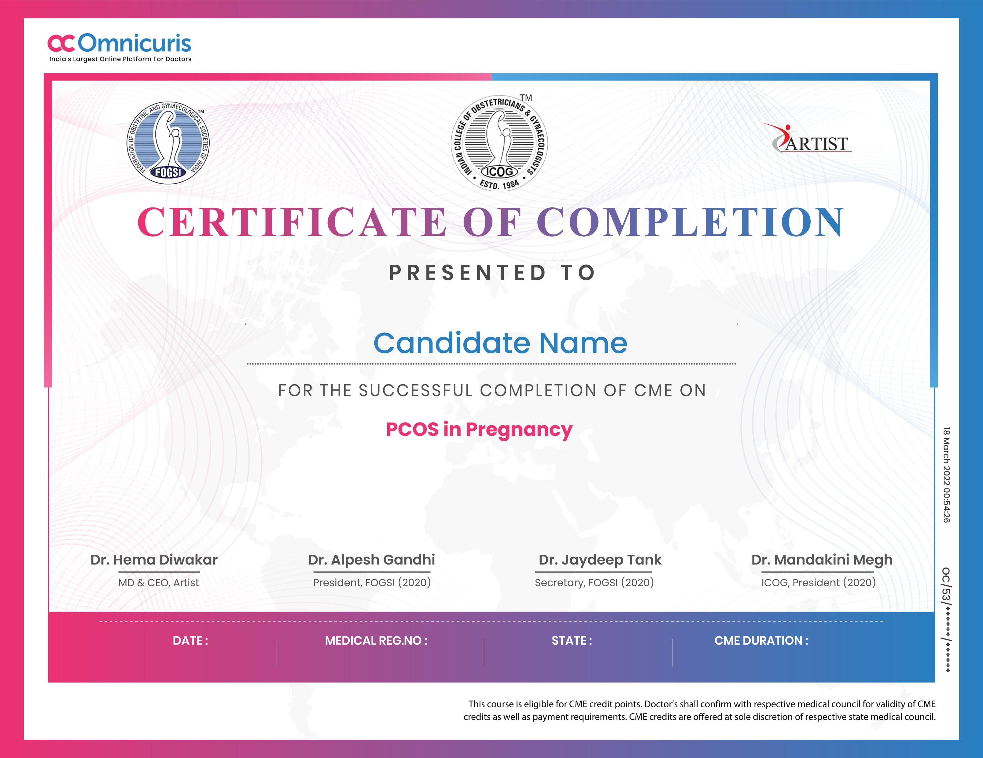 Certificate Preview