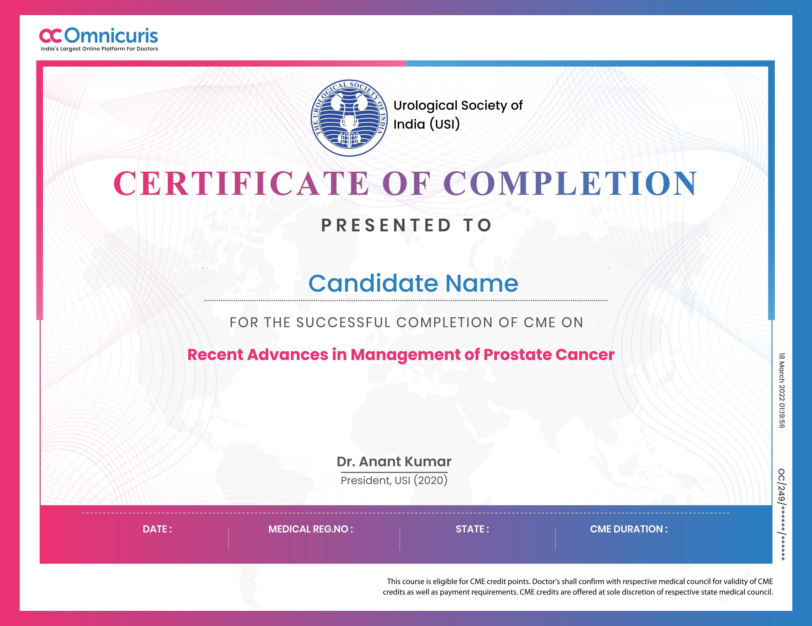 Certificate Preview