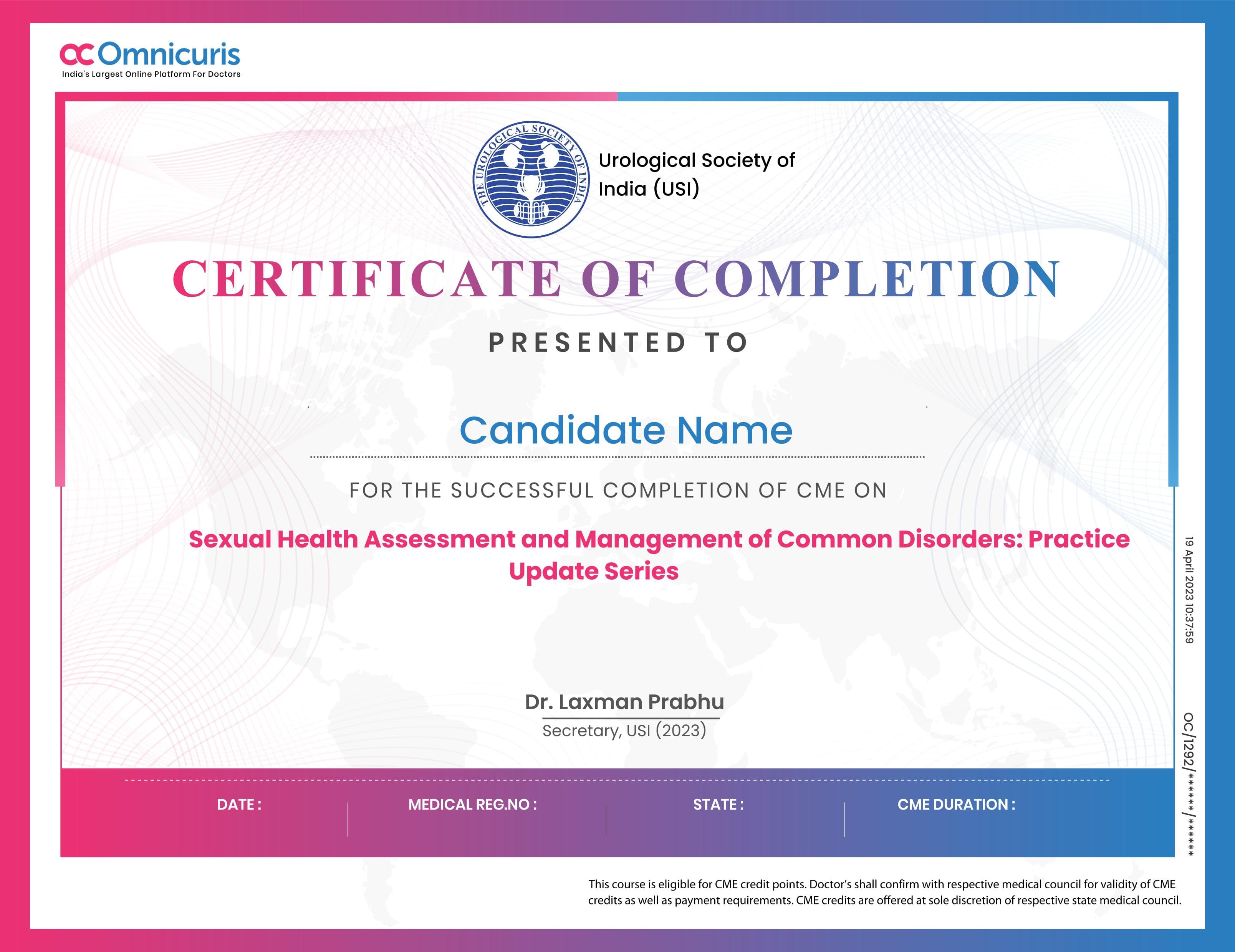 Certificate Preview