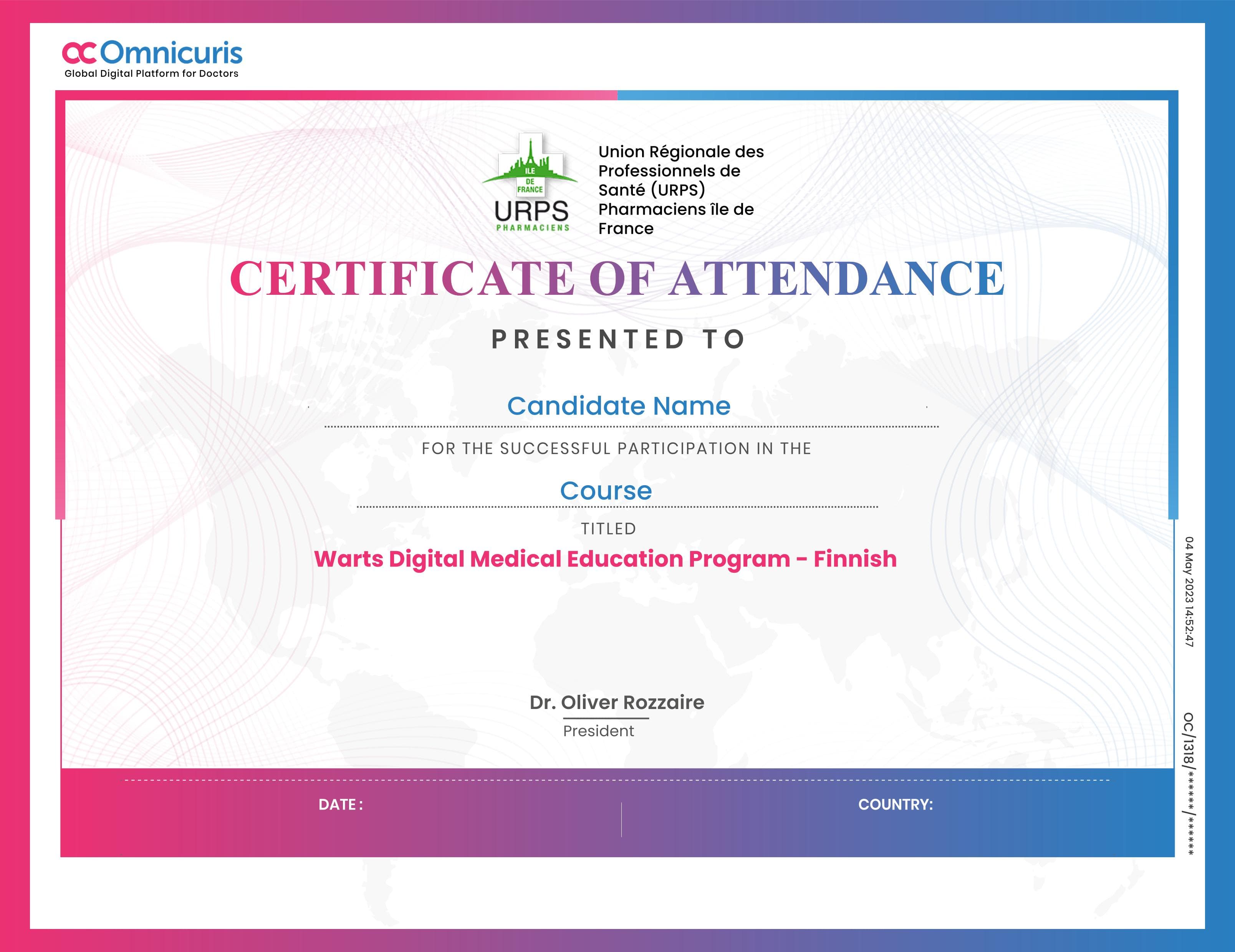 Certificate Preview