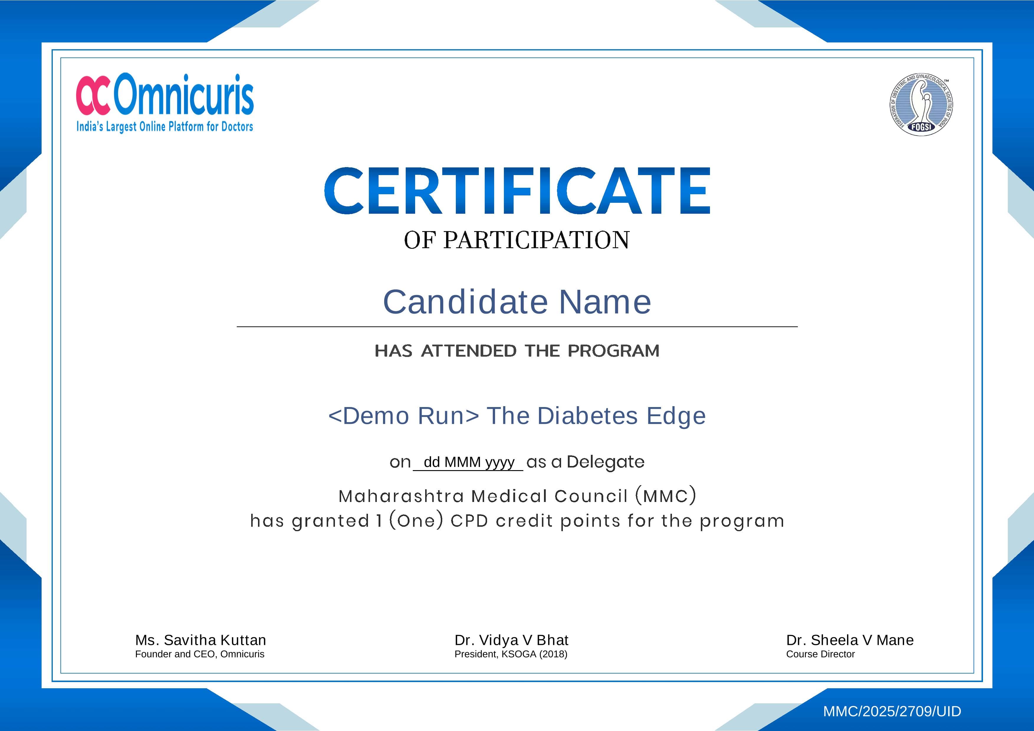 Certificate Preview